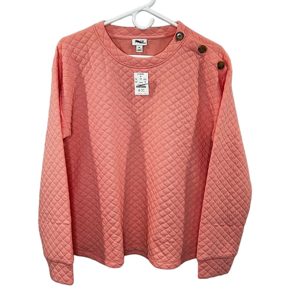 J.Crew Factory Quilted button-neck sweatshirt M